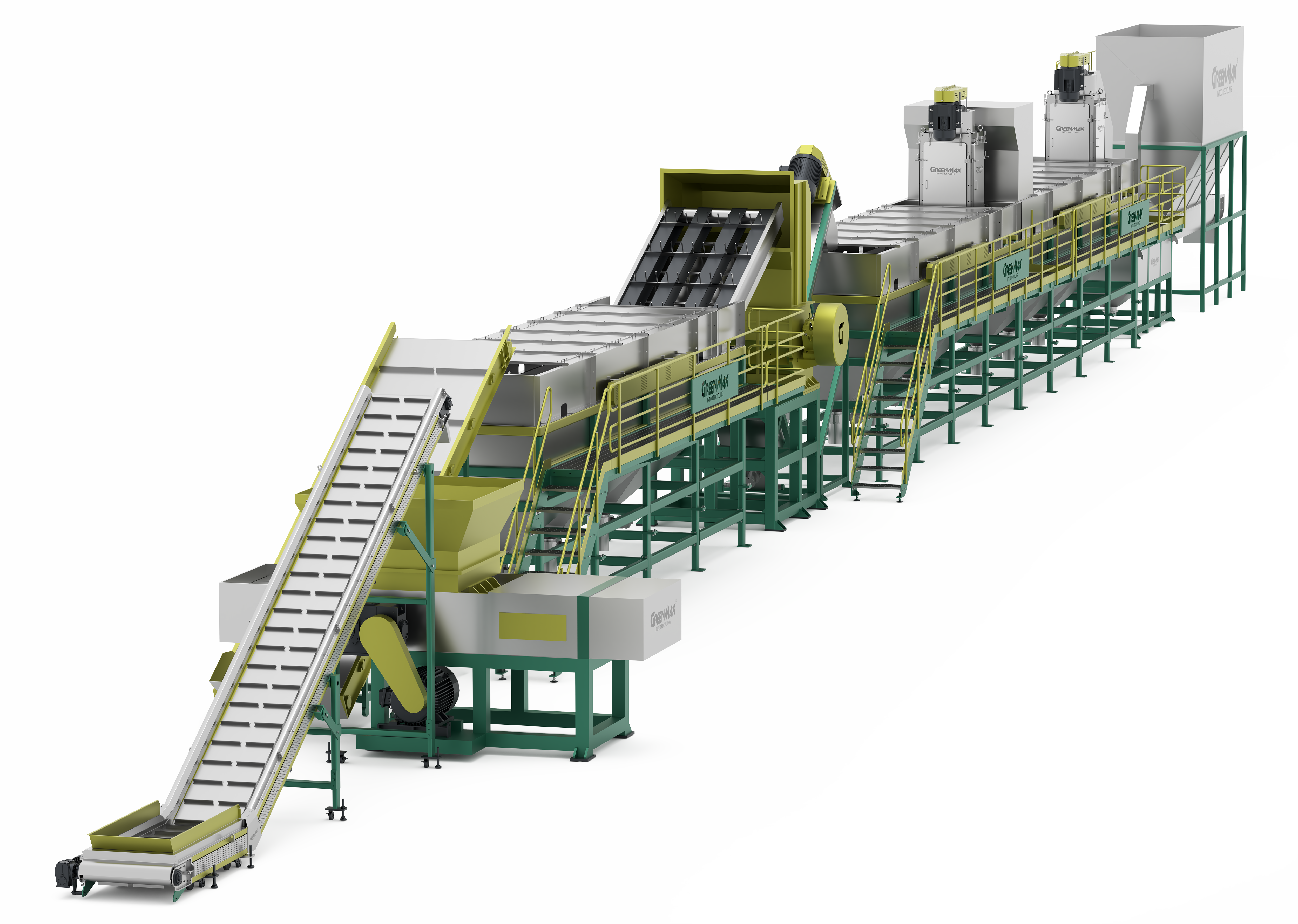 linea di riciclaggio e lavaggio della plastica